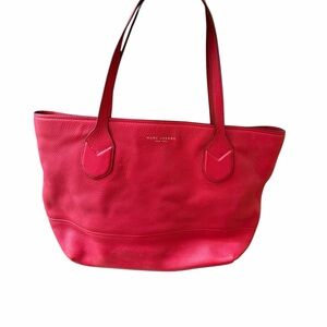 Marc Jacobs Cherry/Rasberry Pebbled Leather Tote